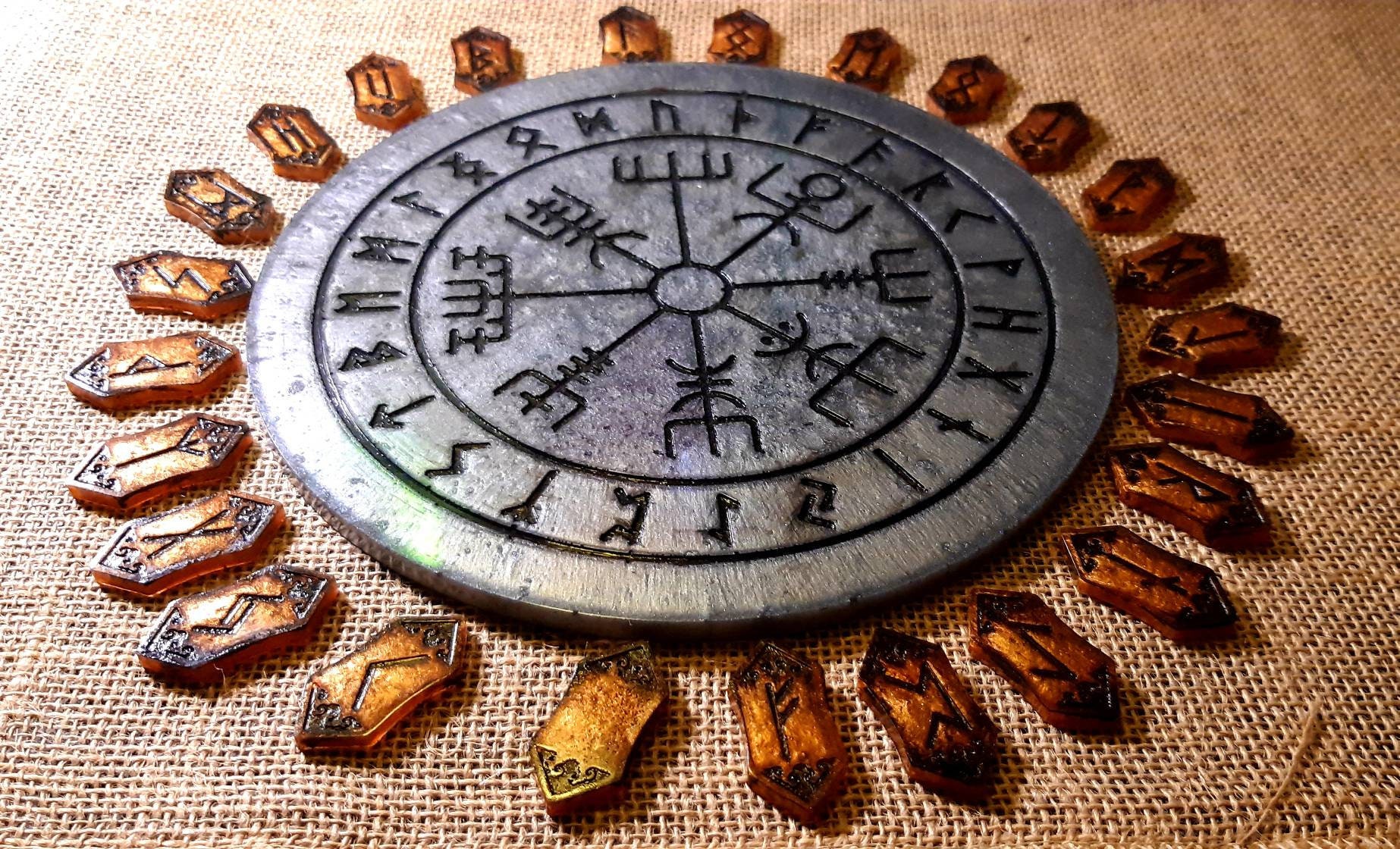 Artwork Of Rune Stones Used For Fortune Telling Art Print by