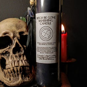 Banishing Ritual Candle. Negativity removal candle. Hex breaking candle. Ritual novena candle. Witches banishing spell. Protection ritual