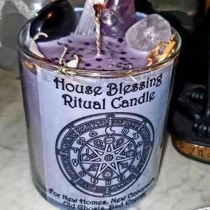 New Home Blessing Candle, New Home Candle, House Clearing Candle, Banishing Candle, New Home Ritual, House Blessing Ritual, Witchy gift image 7