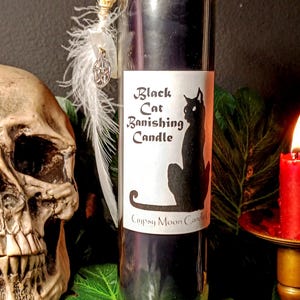 Herbal Infused Banishing Candle, ritual spell candle, protection from Evil, Evil Eye Protection, break hex, banish evil and negativity,