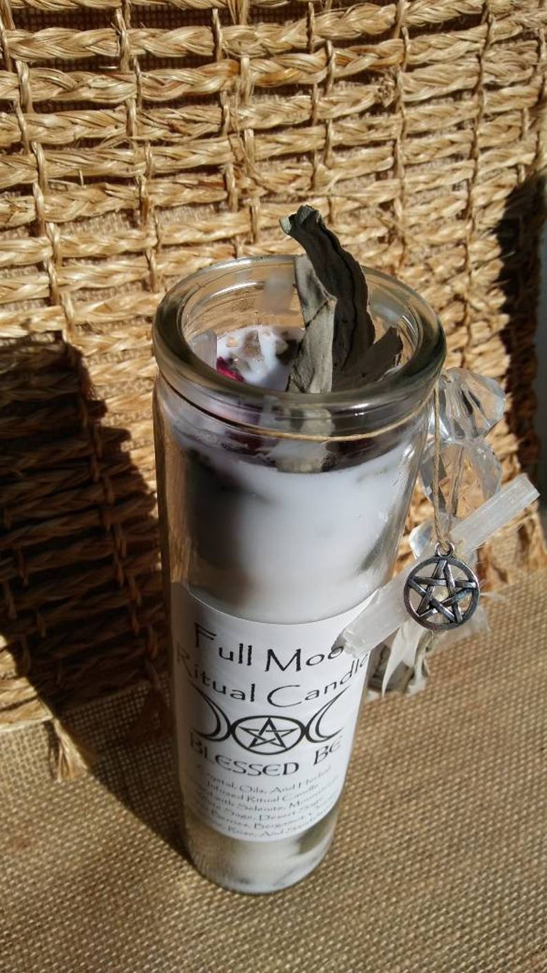 Full Moon Ritual Candle... Full Moon Spells. Moon Phase | Etsy