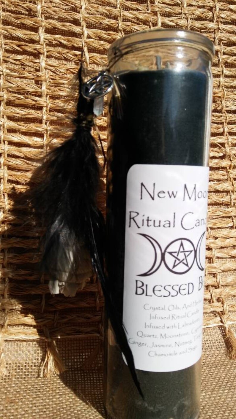 New Moon Ritual Candle... New Moon Spells. Moon Phase Candle. Etsy