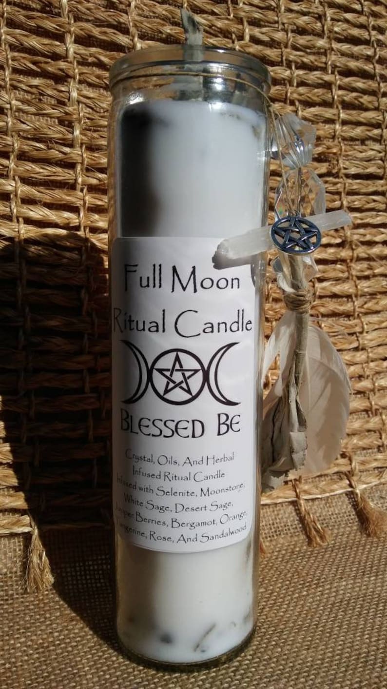 Full Moon Ritual Candle... Full Moon Spells. Moon Phase Etsy