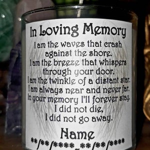Memorial Candle, Memorial Service Candle, Funeral Candle, Loved One Memorial Candle, Bereavement Candle, Comforting Candle, Memorial Vigil