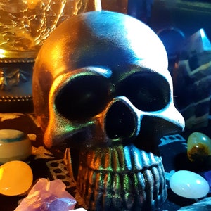 Skulls of My Enemies. Skull Candle. Black Skull Candle. Dragon&#39;s Blood Candle. Witchy Candle. Goth Candle. Pagan Altar Candle. Ritual Skull