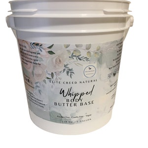 Custom Wholesale Whipped Body Butter Base 1 Gallon Bucket All-Natural, Wholesale Bodycare, Personalized Your Color 23 Scent Options