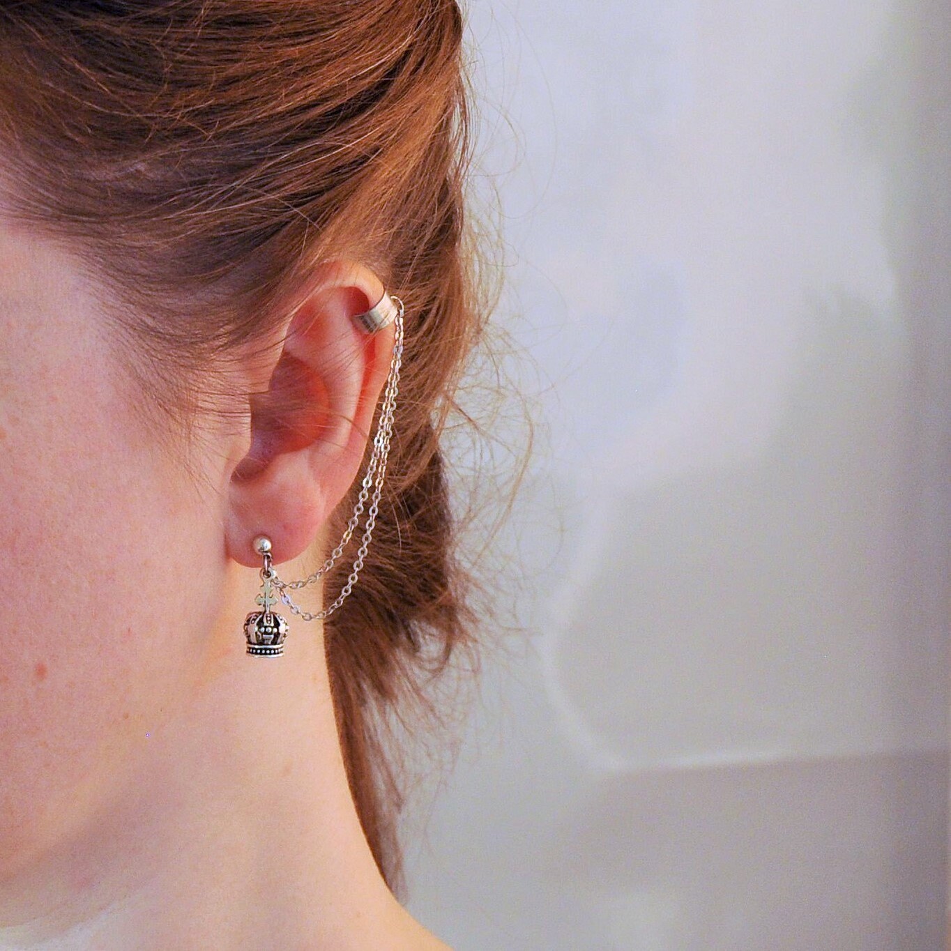 Ear cuff earring with crowns cuff earrings ear cuff Etsy