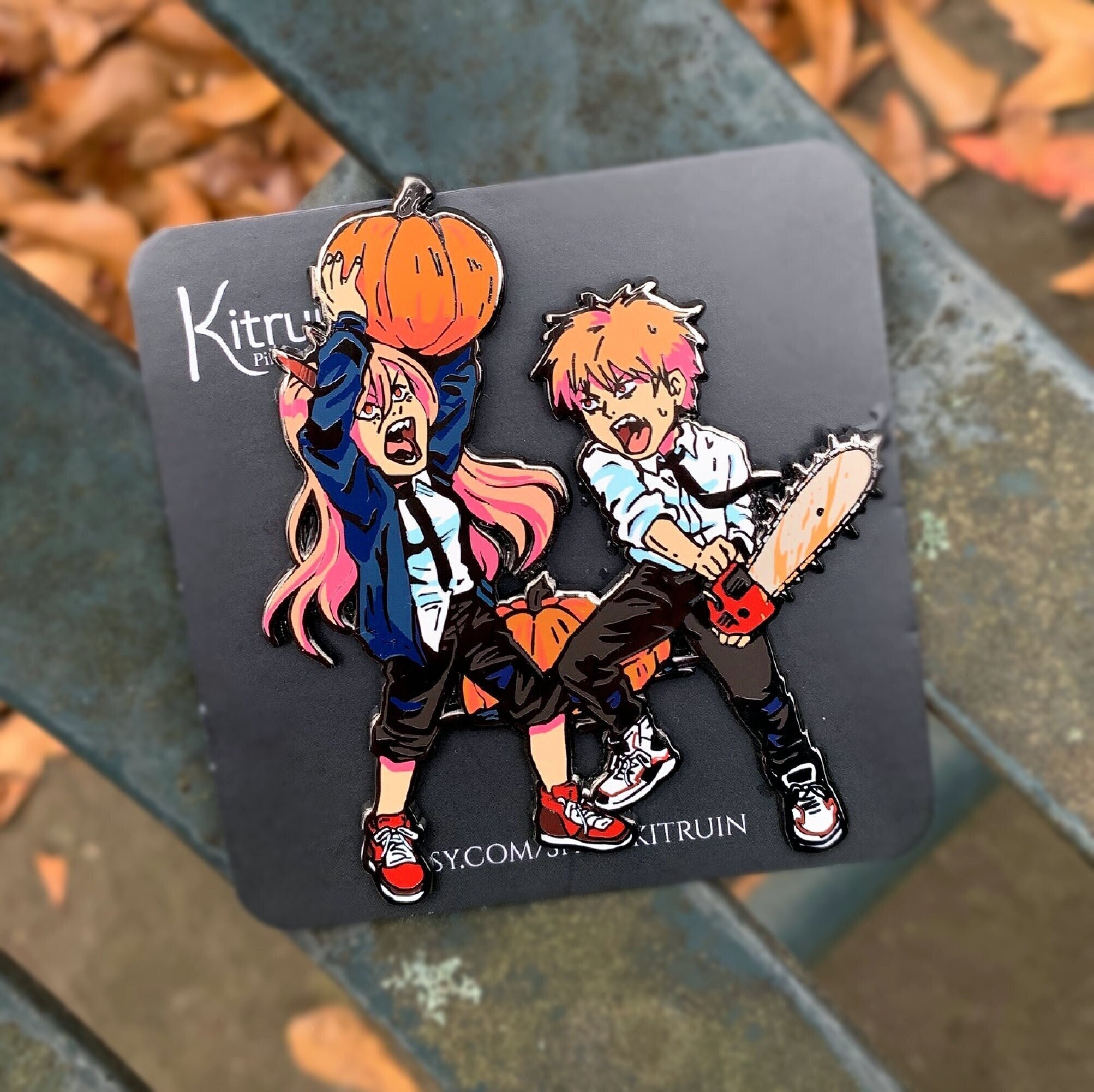 Chainsaw Man / CSM - Power and Kobeni Manga Panel Hard Enamel Pin