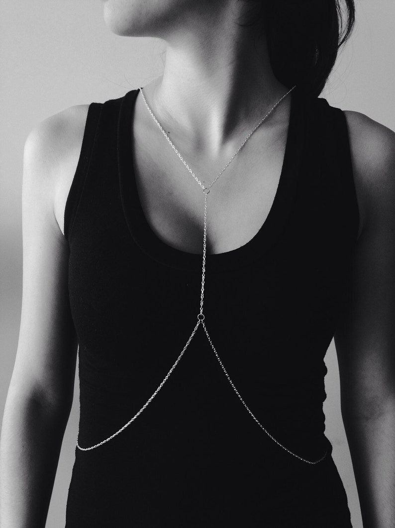 Simple Silver Body Chain image 1