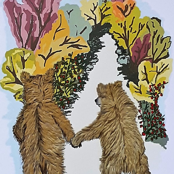 Relationship card -two bears. Good as wife birthday card/ wife anniversary card/ girlfriend card/ girlfriend proposal/ fiance birthday card.