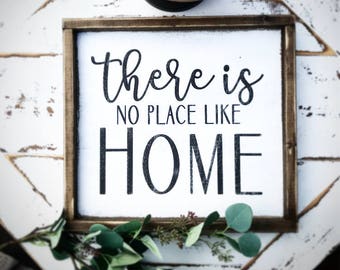There's no place like home / home / housewarming gift / home sweet home / new home / wedding gift / farmhouse style / rustic / wood signs