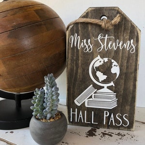 Hall passes/ school pass / school / teachers / teacher / teacher gift / rustic / wooden tags / large tags / oversized tags/ wood signs