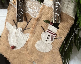 Rustic Wooden Christmas Name Tags: Distressed Holiday Decor