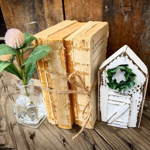 Wooden houses, wooden village, wood home, wood cutout, tablescape, centerpiece, village piece, home sweet home, tiered tray decor, home
