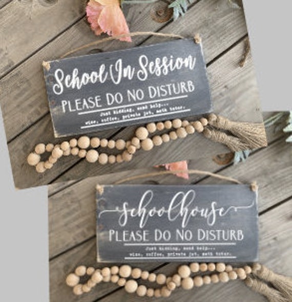 Schoolhouse 'Do Not Disturb' Sign: Distance Learning Decor