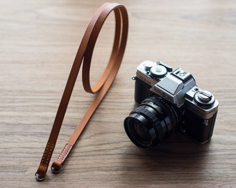 Handmade Leather Camera Strap - for Sony, Nikon, Fuji, Canon, Leica, Olympus (Neck/Shoulder Strap) - NRCO Leatherworks