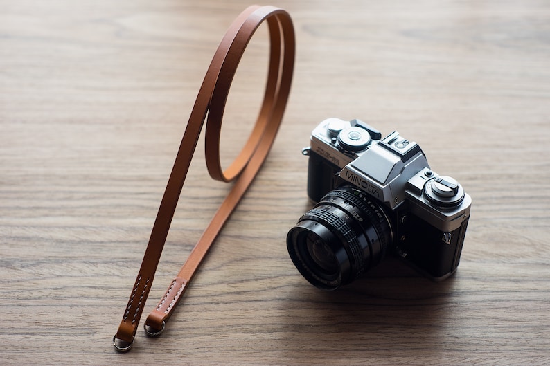 Handmade Leather Camera Strap for Sony, Nikon, Fuji, Canon, Leica, Olympus Neck/Shoulder Strap NRCO Leatherworks Bild 1