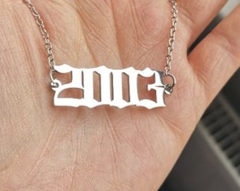 2003 Silver Necklace Birth Year Y2K 19 Birthday Gift