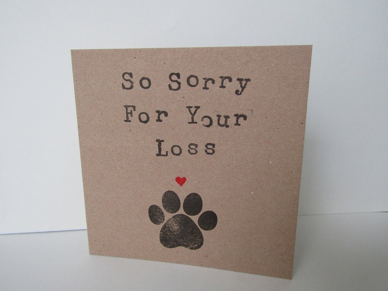 Pet Sympathy Card Sorry for Your Loss Card Pet Bereavement Etsy