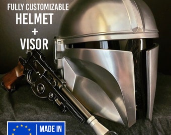 Casque mandalorien imprimé en 3D. Taille réelle-Cosplay