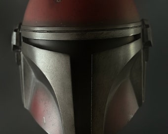 Mandalorian Red Helmet Seizoen 3 volledig voltooid. 3D afgedrukt