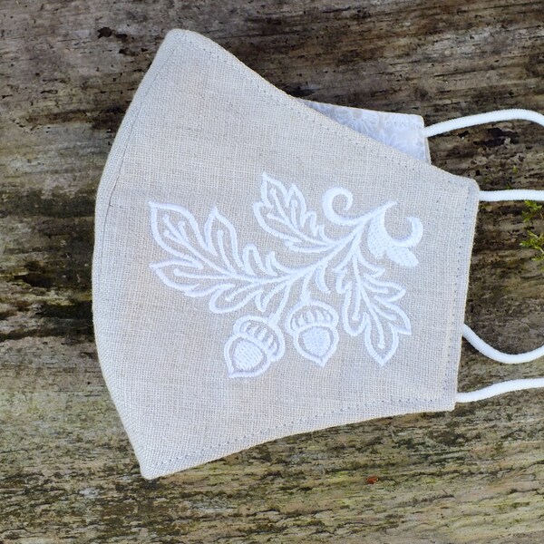 Linen Face Mask Etsy