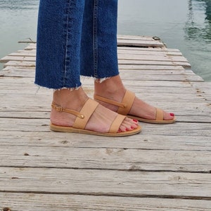 Greek Leather sandals, Handmade sandals, Gladiator sandals, Strappy sandals, Total leather sole, women shoes, women flats, summer shoes