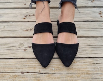 slip on mules flat