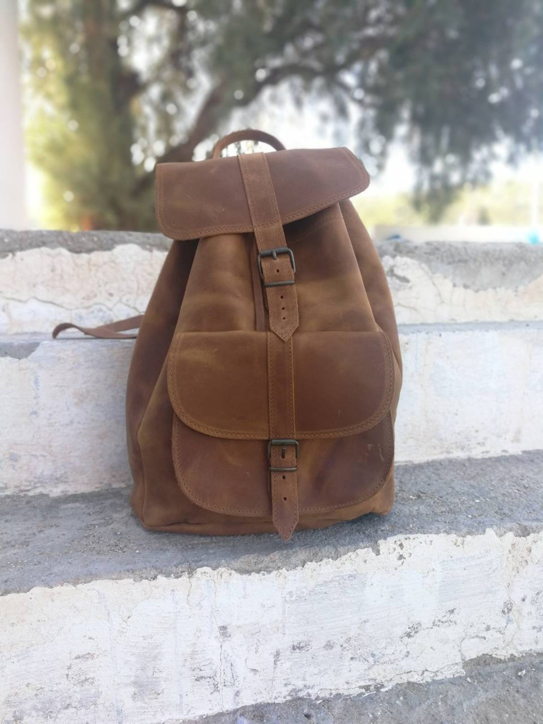 Greek Leather Backpack Handmade Bag Unisex Bag Women - Etsy