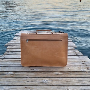 Messenger Bag Leather Briefcase Laptop Leather Bag Courier - Etsy