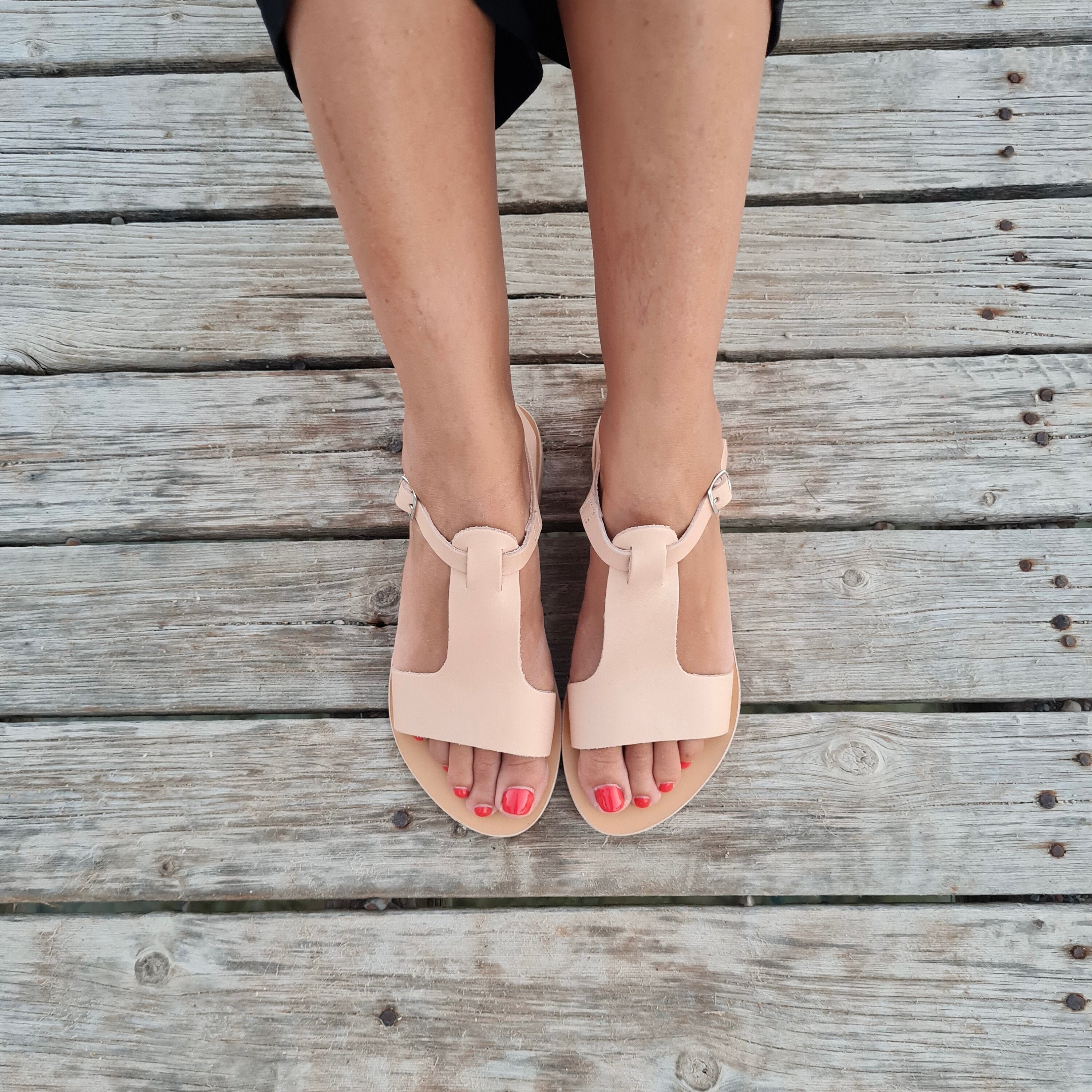 strappy leather slingback sandals