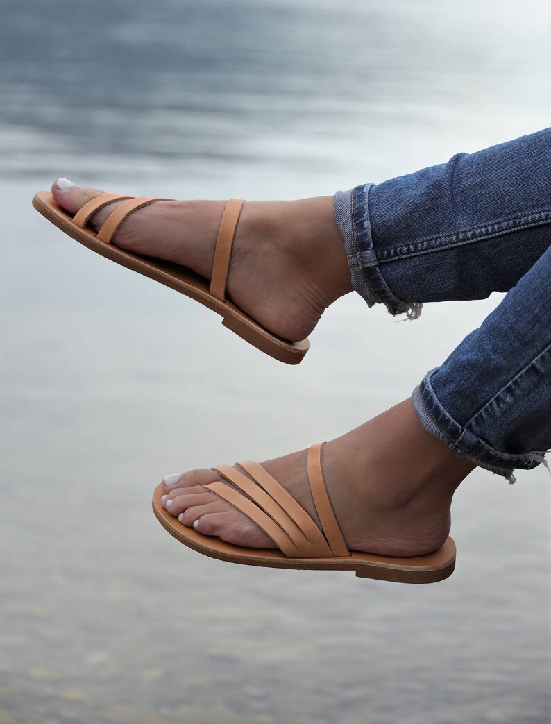 flat sandals slip on