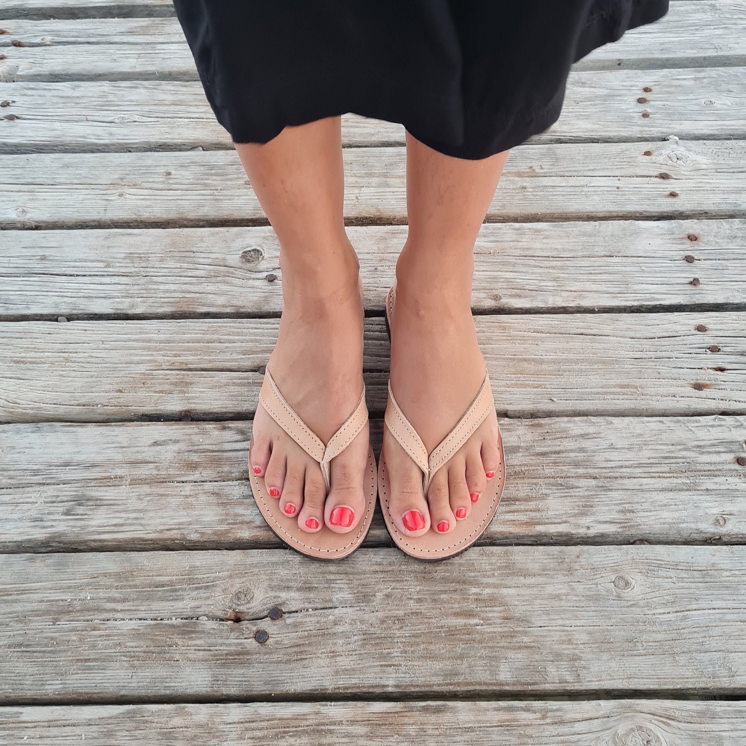 Leather Flip Flop Sandals for Women Greek Sandals Bridal - Etsy Finland