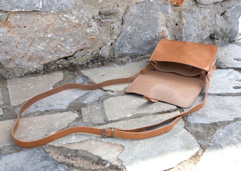 Crossbody Leather Bag, Crossbody Leather Purse, Satchel, Handmade bag, Women Handbag, Crossbody Women Bag, Saddle Bag, Gift for her, Woman image 9