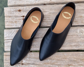 Bailarinas Planas Para Mujer - Zapatos Cerrados De Punta Redonda, Material Sintético, Tacón De 1 Cm