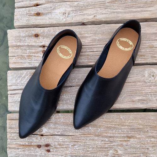 women's mule dress shoes Collared EVA Insole Leather Mules Shoes, Women's Loafers,