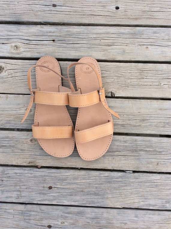 Greek Leather Sandals for men, Men Leather Sandals made in Greece, Summer flats, Buckle sandals, leather shoes,men shoes, Father's Day Gift