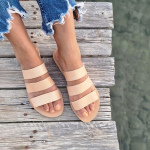 Strappy Leather sandals for women, Leather Flat Sandals, Gladiator sandals for women, leather shoes, Open toe Flats, Bohemian sandals women