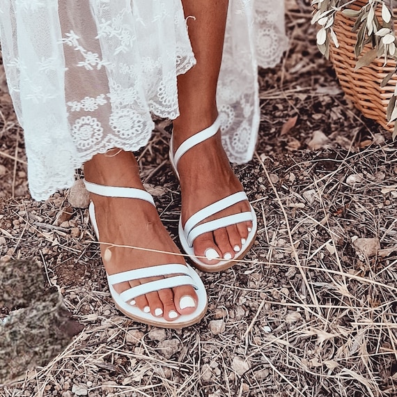 Handmade leather bridal sandals, premium leather shoes, wedding flats, summer shoes, simple bridal shoes, rubber antislip sole, bridesmaid