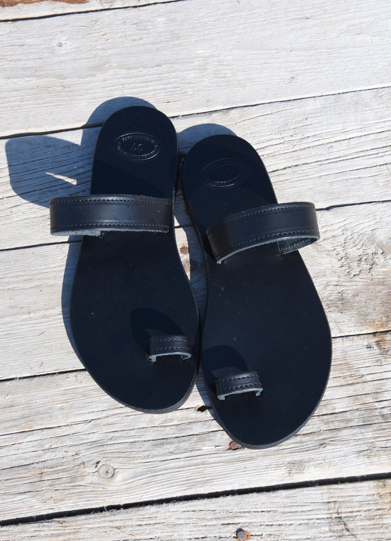 Black Sandals Leather Sandals Greek Sandals Handmade | Etsy