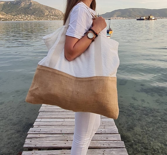Sac de plage en tissu éponge pour femme sac à serviette - Etsy France