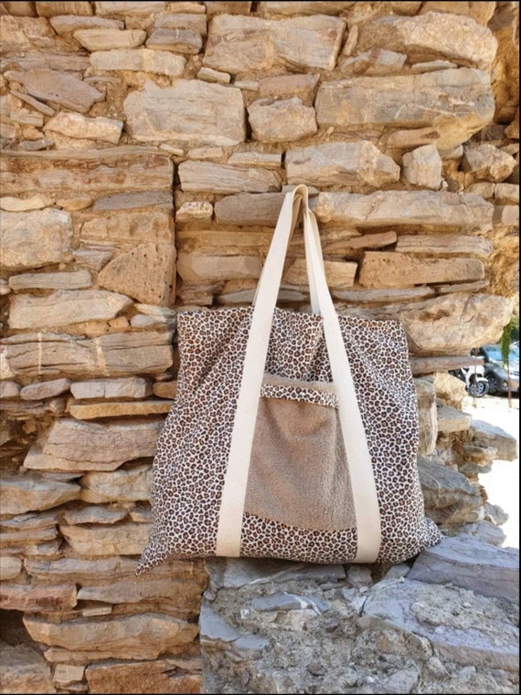 Yellow Beach Bag, Terry Cloth Beach Bag for Women, Beach