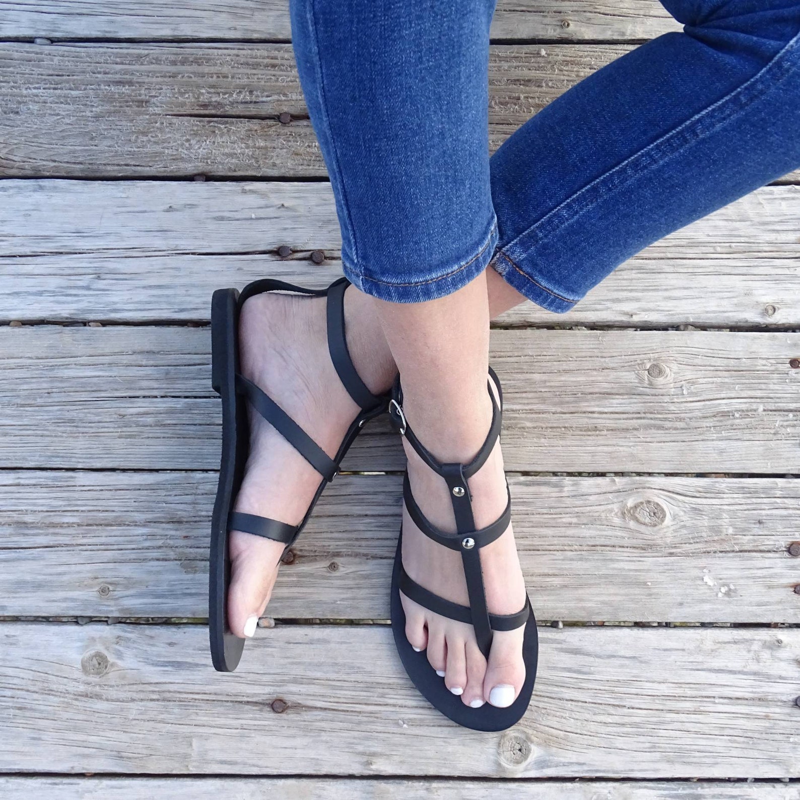 studded black trainers