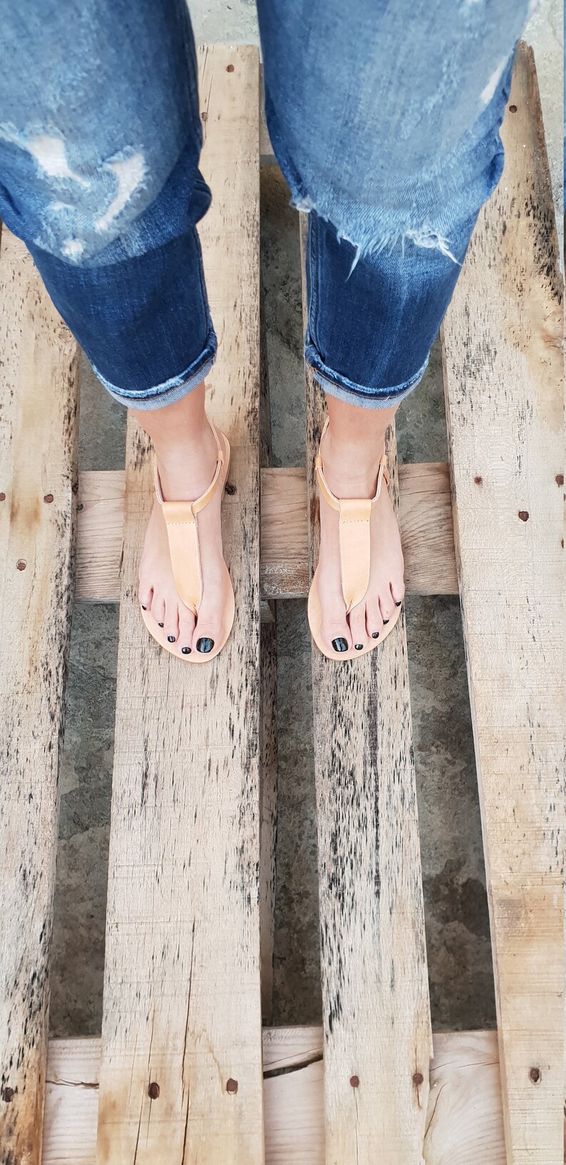 Summer leather flats for women Handmade Greek Gladiator Flats Ankle strap flats Ankle Strap summer Sandals T-strap Greek Leather Sandals