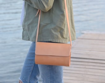 Crossbody Leather bag, Saddle Crossbody bag,Cross body leather handbag,Women Shoulder bag, Small Crossbody handbag, Women leather purse