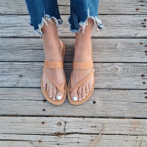 Greek Leather sandals for women, open toe leather shoes, Flip Flops, Gladiators, Summer Roman Sandals, Handmade Grecian Sandals