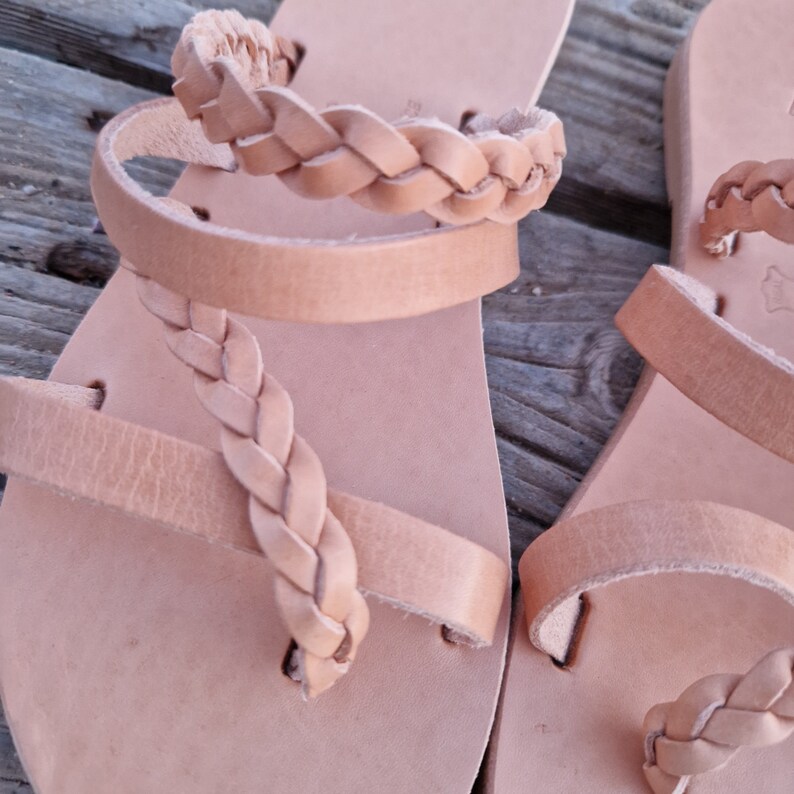 Handmade Greek Leather Sandals, Braided strappy shoes , Summer Flats, Handmade Sandals, Roman Sandals, Women Leather flats, Toering Sandals image 9