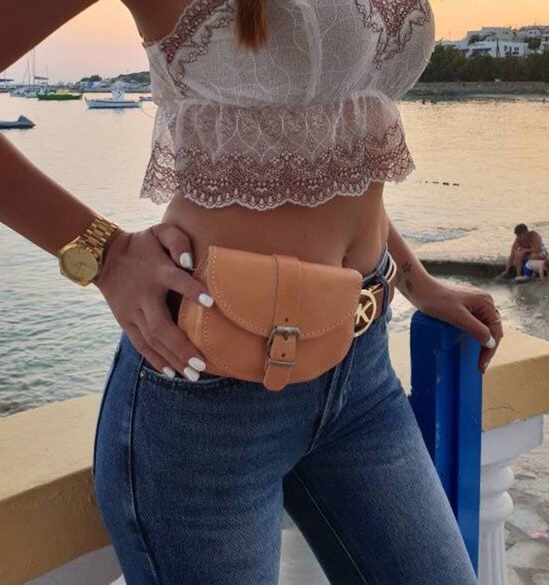 leather hip purse belt