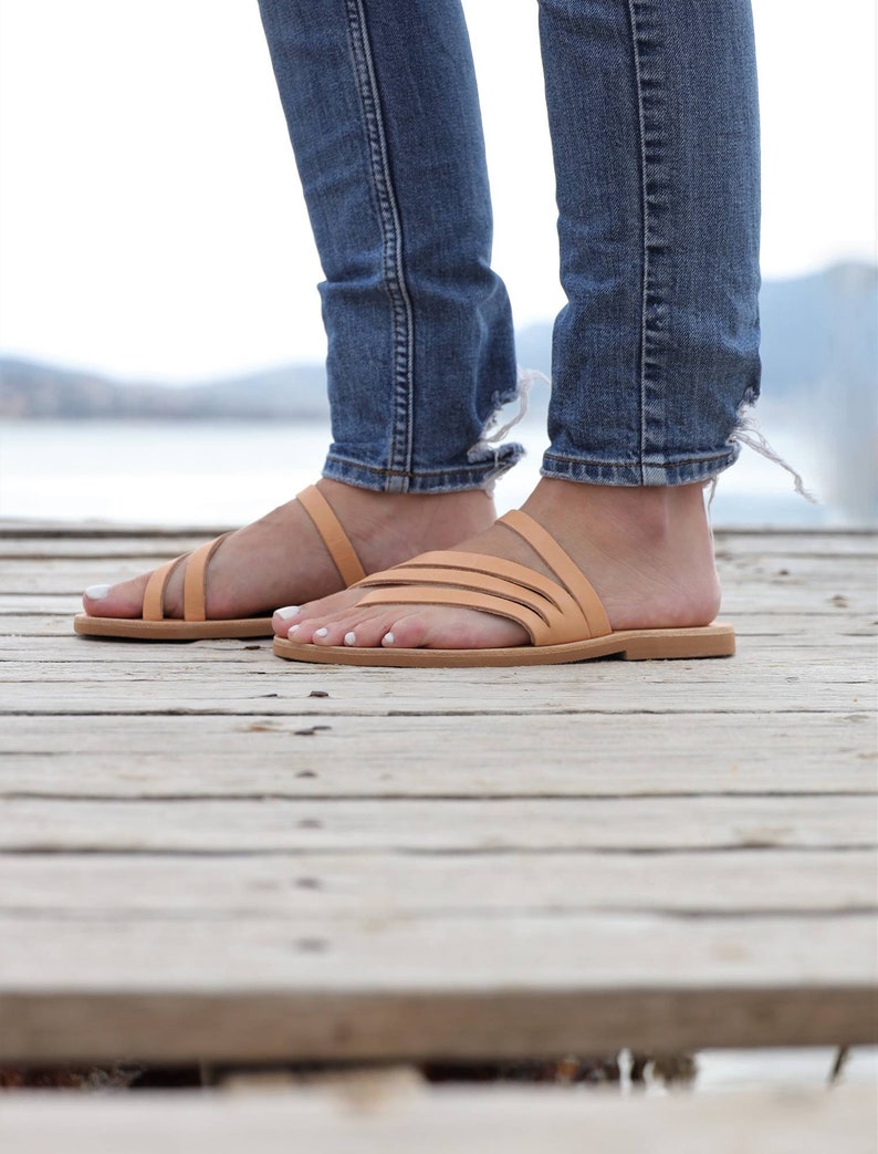 flat sandals slip on