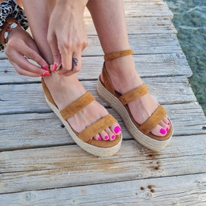 Espadrilles, Platform Sandals,Wedges, Sandals Women,Greek Suede Sandals,Gladiator shoes, barefoot sandals, Leather Sandals,Gladiator Sandals